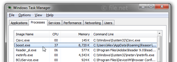 Windows Task Manager with Boost