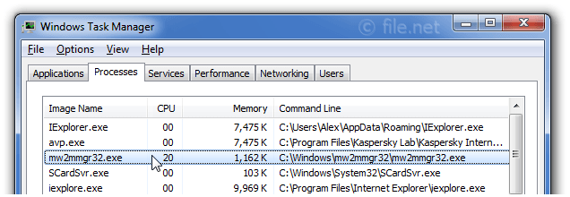 Windows Task Manager with mw2mmgr32