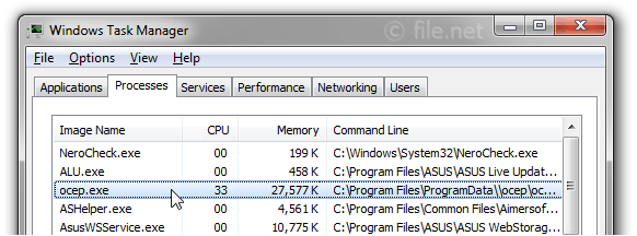 Windows Task Manager with ocep